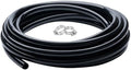 5/8" id - 25 ft Black Vinyl Tubing Flexible PVC Irrigation Hose & 2 Clamps by ZY-hosetube