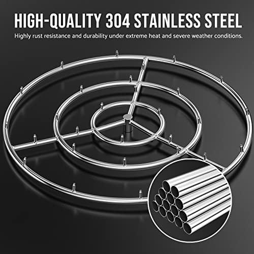 Skyflame 30-Inch Round Stainless Steel Fire Pit Jet Burner Ring - Image 5