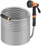 Stainless Steel Garden Hose 150ft Metal Hose Lightweight No Kink - Image 7