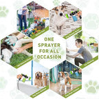 Dog Shower Attachment, Dog Washing Hose Attachment Indoors, Garden Hose Nozzle Sprayer with Soap Dispenser and Grooming Glove - Image 5