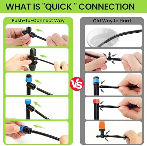 Bonviee Drip Irrigation System Kit for Garden Watering, 247FT Quick Connect - Image 6