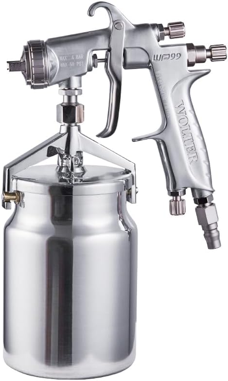 Wolter W‑101 Spray Gun, Fine & Uniform Atomization, Professional for Water‑Based Paint, Ideal for Home Renovation & DIY Painting Projects (Wolter WP-99‑S, 2.5mm, 1000ml) by Unknown
