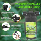 Reptile Misting System with Timer, 6 Adjustable-Joint Nozzles, Self-Priming Pump, Quiet Fine Mist for Chameleons, Geckos, Frogs & Terrariums - Image 5