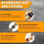 56 Pcs Brass DOT Air Line Fittings kit with Brass Bushings - Image 3