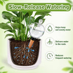 17oz Extra Large Self Watering Globes - Plant Watering Globes, Plastic Water Bulbs, Indoor/Outdoor Plant Watering Devices for Automatic Drip Irrigation, 4 Pack - Image 5