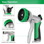 RESTMO Metal Garden Hose Sprayer with 7 Spray Patterns and Flow Control, Heavy Duty Garden Hose Nozzle with 9 Watering Patterns and Thumb Control - Image 6