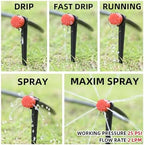 Adjustable Irrigation Drippers 1/4" Drip Irrigation Drippers Micro Plant Water Dripper System Garden Connector Watering & Self(200 PC Stake DRIPPER) - Image 7
