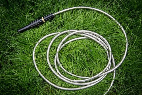 Esschert Design 10 m Garden Irrigation Hose Stainless Steel Metal Kink-Free Rustproof Flexible - Image 5