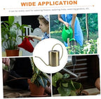 Watering Can with Long Spout 2000ml Stainless Steel Golden - Image 2