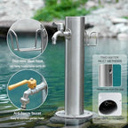 Pool Fountain Acrylic Waterfall Spillway Decorative Water Feature,Stainless Steel Freestanding Garden Water Column - Anti-Freeze Faucet Fountain Decorative Wat - Image 5