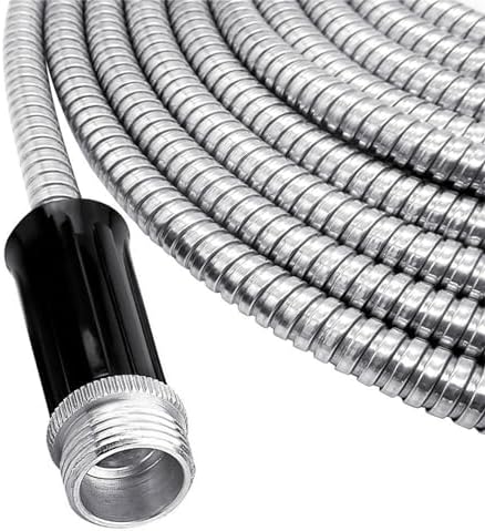 Autoparts 304 Stainless Steel Garden Hose, Lightweight Metal Hose with Free Nozzle, Flexible and Non-kink 25" 50" 75" 100" (75FT) - Image 2