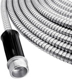 Autoparts 304 Stainless Steel Garden Hose, Lightweight Metal Hose with Free Nozzle, Flexible and Non-kink 25" 50" 75" 100" (75FT) - Image 2