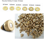 50Pcs Brass Irrigation Thread Mist Nozzle Low Pressure Misting Sprayer Water Nozzles UNC10-24 for Dust Control Outdoor Cooling System(0.3mm) - Image 2