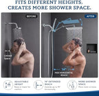 G-Promise All Metal 12 Inches Rainfall Shower Head with Handheld Combo - Image 5