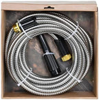 Esschert Design 10 m Garden Irrigation Hose Stainless Steel Metal Kink-Free Rustproof Flexible - Image 4