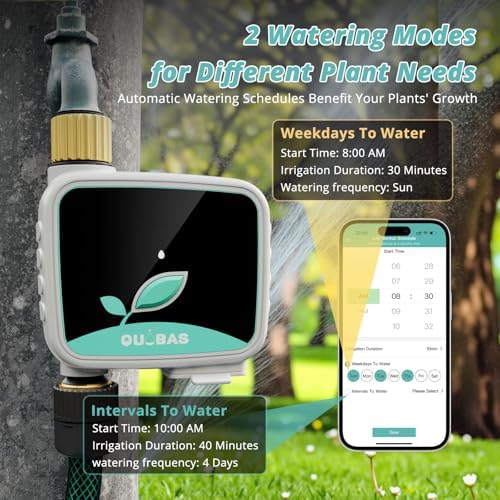QUOBAS WiFi Water Timer for Garden Hose, 1 Zone Brass Smart Sprinkler Timer - Image 3