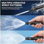 High Pressure Hose Nozzle, Adjustable Water Spray Gun with 3 Spray Modes, Metal Garden Hose Sprayer for Car Wash, Plants Watering, Patio, Floor & Outdoor Cleaning (1pc)(2PCS) - Image 5