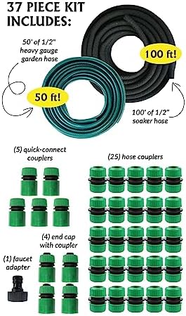 Ferry-Morse Drip Irrigation Soaker Hose Kit, 100 ft + 50 ft Hose - Image 6