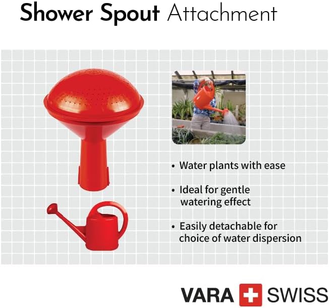 Consolidated Plastics Durable Swiss Watering Can with UV Protection, Ergonomic Handle for Indoor/Outdoor Gardening, Made in Switzerland (7 Liter, Red) - Image 5