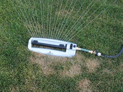 Rocky Mountain Goods Metal Oscillating Lawn Sprinkler - Rust-Proof Aluminum Base - 4,100 Sq. Ft. Coverage - Easy Adjust Range Control - Built-in Spray Jet Cleaning Needle - Image 2