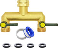 1 Pc Heavy-Duty Brass Hose Splitter - 2-Way Y-Diverter Valve with Long Grips - Solid Brass Outdoor Water Distribution Hardware for Garden and Lawn by Unknown