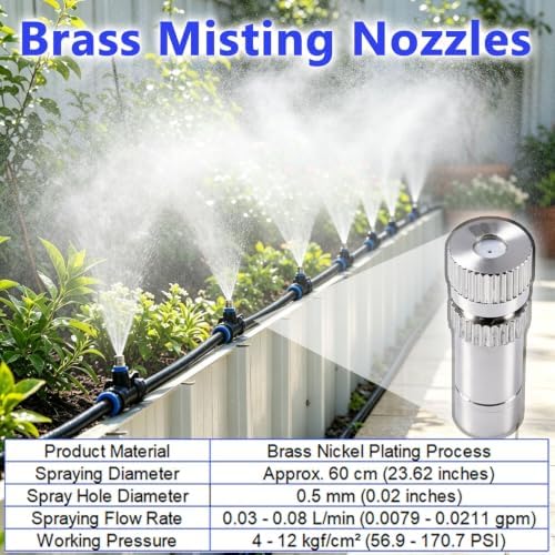 Greenhouse Irrigation Kit, Plant Misting System W/Adjustable Flow - Image 4