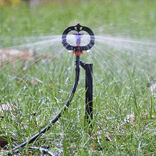 Garden Rotating Sprinkler Water Nozzles 360 Degree with Nozzle Holder Watering Plants Irrigation 5PCS - Image 2
