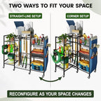 keomaisyto 3-Sided Garden Tool Organizer with Wheels, Garage Storage Rack - Image 2