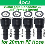 Garden 4PCS Thread Connector to Barb, PE Hose Adapter Drip Irrigation Watering System (Color : SPL11-232-20MM-4PCS) - Image 2
