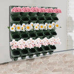 Self-Watering Wall-Mounted Planter, 36 Pots Wall Mounted Plastic Plant Grow Pot Vertical Garden Planter with Intelligent Control & Adjustable Irrigation System for Indoor Outdoor (Green, 36 Pots) - Image 3