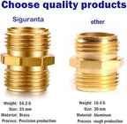 SIGURANTA Garden Hose Connector Adapter,3/4" GHT Double male Connectors, Brass Repair Fittings with Dual for Male to Male Adapter (10 Pack) - Image 3