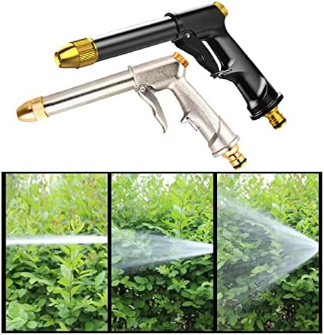 Garden Hose Spray Gun -Adjustable Spray Sprinkler with Brass Nozzle, Heavy Duty Metal Water Gun Spray Gun (Color : Black Gun) - Image 3
