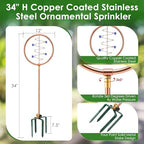 34" Ornamental Sprinkler, 360° Rotating, Wave Circle - Image 2