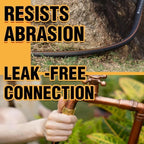 100 ft Garden Hose, 5/8 in Hybrid Rubber, Heavy Duty Water Hoses - Image 5
