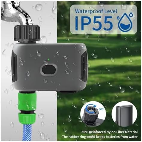 Watering Timers, Bluetooth Garden Water Timers Rain Delay Programmable Automatic Sprinkler Drip Irrigation Valve for Garden Hose(3Pcs) - Image 5