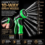 304 Stainless Steel Garden Hose 100 ft with 10-Function Spray Nozzle - Heavy Duty Metal Water Hose, Flexible & Kink Free Outdoor Hose, Dog Bite Proof Yard Hose for Outside, RV, Car Washing - Image 5