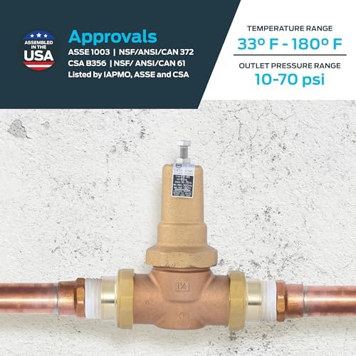 Cash Acme EB45 Pressure Regulating Valve, Double Union, 1-1/4 Inch NPT Female, Metal Top, 60 PSI, PVA35M-DUTH-60 - Image 4