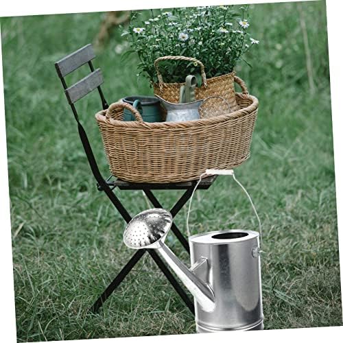 VICASKY Indoor Watering Can Long Spout Garden Outdoor Pots Galvanized Plant Self Potted Mister Sprinkler Water Can Drip Vintage Irrigation Useful Watering Can Stainless Steel Silver - Image 7