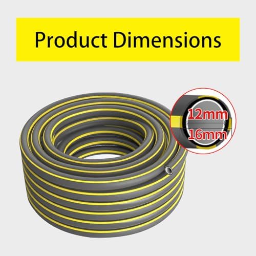 Kink Free Garden Hose Flexible Water Hose for Outdoor Yard Lawn Gardening and Car Washing Gray-4-points 15m - Image 5