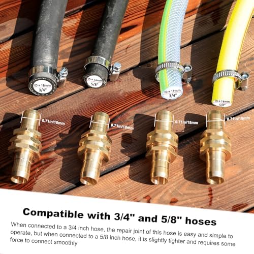 UNWAVER Garden Hose Repair Kit for 3/4" or 5/8" Brass Hose Repair Adapter - Image 4