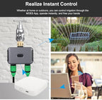 WiFi Water Timer, 2 Zone Smart Sprinkler Timers with Rain Delay and Manual Auto Mode, Dual Outlet Hose Timer for Garden Lawns Yards (EU Plug) - Image 2