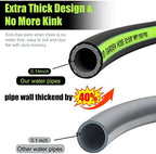 Kink Free Garden Hose 100ft 5/8", Heavy Duty Hybrid Water Hose, Ultra Durable Flexible Rubber Hose with Sprayer Nozzle,Leakproof Yard Outdoor Hose with Brass Solid Connector - Image 2