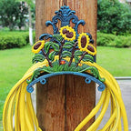 IOCCIOBB Garden Hose Holder Heavy Duty Decorative Metal Garden Wall Mounted Decorative Hose Reel Hanger Organizer Metal Art - Image 6