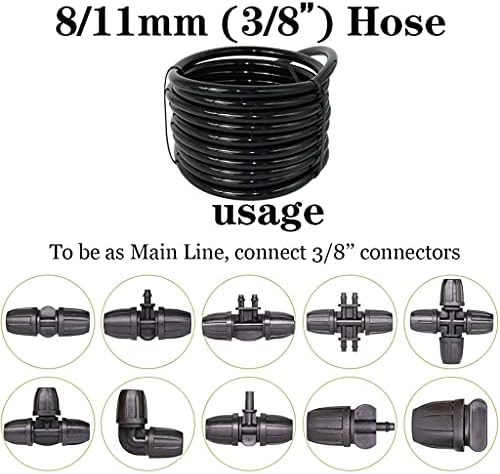 Watering Tubing Hose Pipe, PVC Garden Water Hose Irrigation Wate Tube1/8'' 1/4'' 3/8'' (Size : 4l7mm x 30m) - Image 4