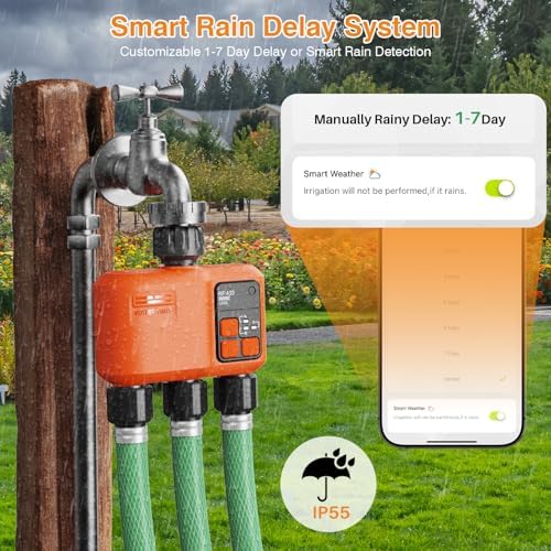 Smart WiFi Sprinkler Timer 3 Zone, Water Timer for Garden Hose Irrigation - Image 6