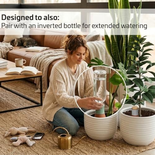 Ollas Plant Watering Globes - Terracotta Self Watering Planter Insert - Automatic Water Bulbs for Indoor/Outdoor Plants - Easy Refill System - Set of 4 with Purple - Image 5