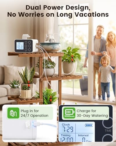BAOSHISHAN 15 Potted Indoor Plant Watering System, Plug-in & Rechargeable - Image 4