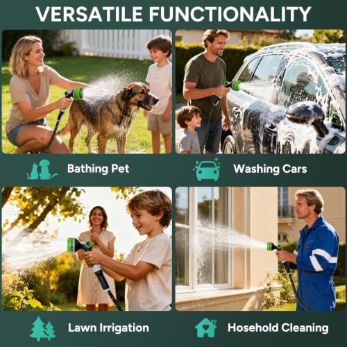 Lightweight Garden Hose, 50ft Non Expandable Water Hose with Nozzle - Image 7
