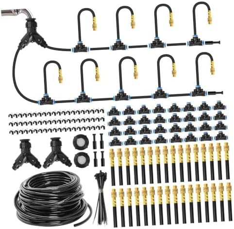 Raised Bed Irrigation Set with 1/4 Inch Tubing, Flexible Nozzle Tubes and Fittings for Home Yard Watering Layouts Drip Watering Set Irrigation Hose Garden Mist Adjustable Nozzle Fast Fit Tubing - Image 5