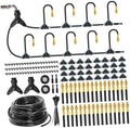 Raised Bed Irrigation Set with 1/4 Inch Tubing, Flexible Nozzle Tubes and Fittings for Home Yard Watering Layouts Drip Watering Set Irrigation Hose Garden Mist Adjustable Nozzle Fast Fit Tubing by Unknown